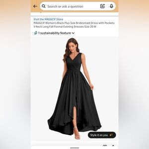 Black V-Neck Sleeveless Maxi Dress - Elegant Evening Gown